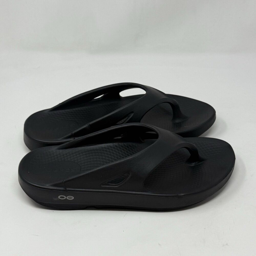 Oofos Ooriginals Sandals Womens 9 Black Flip Flop Thong Comfort Recovery Shoes